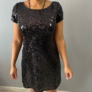 S.L.Fashion Sequin Dress Sparkly Beaded